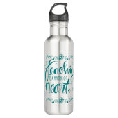 Leren is een kunstwerk | Snop. Waterfles (Voorkant)