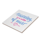 Leren is een kunstwerk tegeltje (Zijkant)