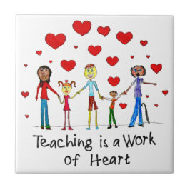 Leren is een kunstwerk tegeltje