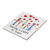 Leren is een kunstwerk tegeltje (Zijkant)