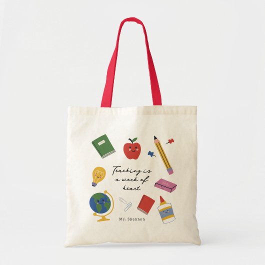 Leren is een kunstwerk tote bag (Voorkant)
