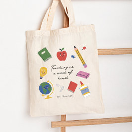 Leren is een kunstwerk tote bag