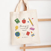 Leren is een kunstwerk tote bag