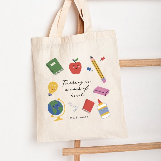 Leren is een kunstwerk tote bag