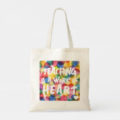 Leren is een kunstwerk tote bag (Achterkant)