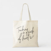 Leren is een kunstwerk tote bag (Achterkant)