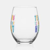 Leren is een kunstwerk wijnglas zonder voet (Rechts)