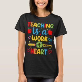 Leren is een kwestie van hart cadeau voor leraren t-shirt