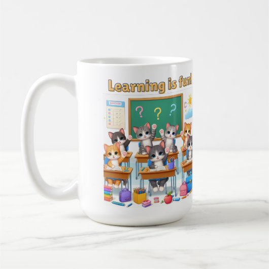 Leren is een leuke Mok (Links)