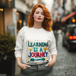 Leren is een reis" Inspirerend T-shirt