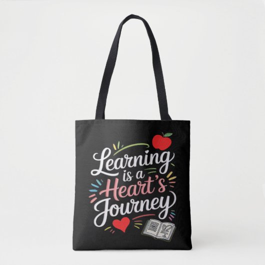 Leren is een reis van het hart tote bag (Voorkant)