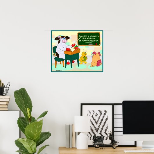 Leren is een trek poster (Thuiskantoor)