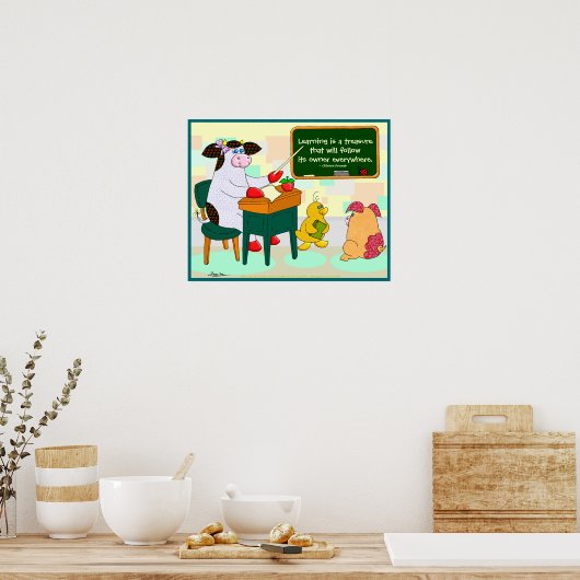 Leren is een trek poster (Keuken)