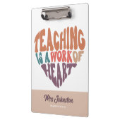 Leren is een werk van beste docent-cadeautje klembord (Links)