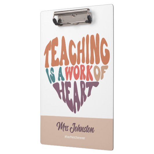 Leren is een werk van beste docent-cadeautje klembord (Links)