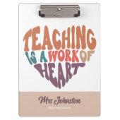 Leren is een werk van beste docent-cadeautje klembord (Voorkant)