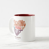 Leren is een werk van beste docent-cadeautje tweekleurige koffiemok (Voorkant links)