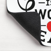 Leren is een werk van hart gewaardeerd voor leraar muismat (Hoek)