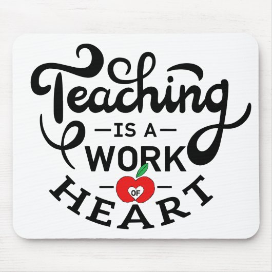 Leren is een werk van hart gewaardeerd voor leraar muismat (Voorkant)