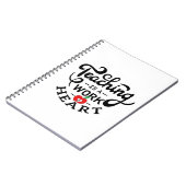 Leren is een werk van hart gewaardeerd voor leraar notitieboek (Linkerzijde)