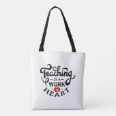 Leren is een werk van hart gewaardeerd voor leraar tote bag (Achterkant)