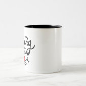 Leren is een werk van hart gewaardeerd voor leraar tweekleurige koffiemok (Center)