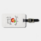 Leren is een werk van hartlerarenwaardering bagagelabel (Voorkant horizontaal)