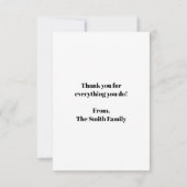 Leren is een werk van hartlerarenwaardering bedankkaart (Achterkant)