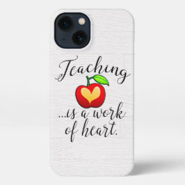 Leren is een werk van hartlerarenwaardering iPhone 13 hoesje