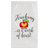 Leren is een werk van hartlerarenwaardering klein cadeauzakje (Achterkant)