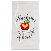 Leren is een werk van hartlerarenwaardering klein cadeauzakje (Voorkant)