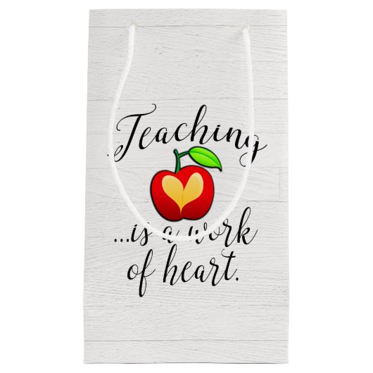 Leren is een werk van hartlerarenwaardering klein cadeauzakje (Voorkant)