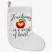 Leren is een werk van hartlerarenwaardering kleine kerstsok (Voorkant)