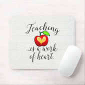 Leren is een werk van hartlerarenwaardering muismat (Met muis)