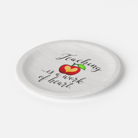 Leren is een werk van hartlerarenwaardering papieren bordje (Gekanteld)