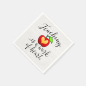 Leren is een werk van hartlerarenwaardering servet (Hoek)