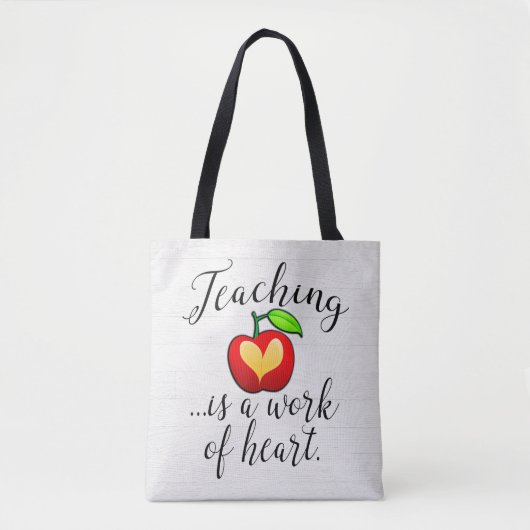 Leren is een werk van hartlerarenwaardering tote bag (Voorkant)
