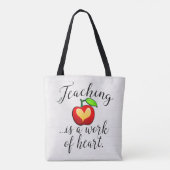 Leren is een werk van hartlerarenwaardering tote bag (Achterkant)