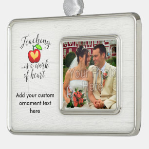 Leren is een werk van hartlerarenwaardering verzilverd omlijst ornament