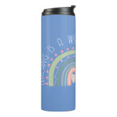 Leren is een werk van Heart Periwinkle Thermosbeker (Gedraaid links)