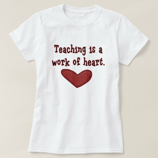 Leren is een werk van het Gezegde van de Heart Cut T-shirt (Design voorkant)