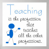 Leren is het beroep... Inspirerend prijsopgave Poster (Voorkant)