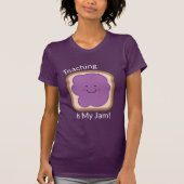 Leren is het Paarse T-shirt van mijn Jam-vrouw (Voorkant)