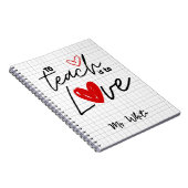 Leren is houden van een gepersonaliseerde leraar notitieboek (Rechterzijde)