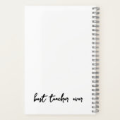 Leren is houden van een gepersonaliseerde leraar notitieboek (Achterkant)