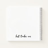 Leren is houden van een gepersonaliseerde leraar notitieboek (Achterkant)