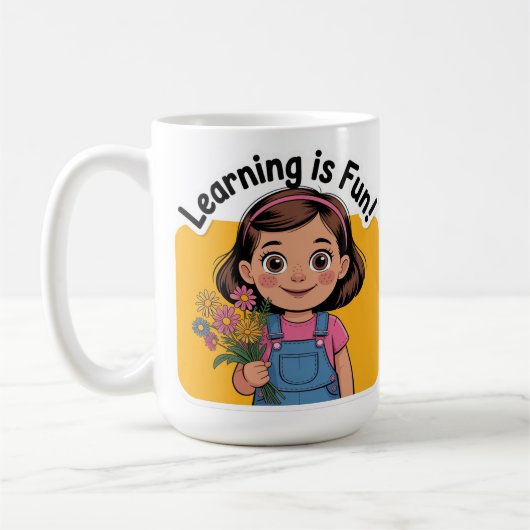 Leren is leuk koffiemok (Links)