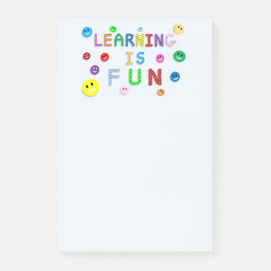 Leren is leuk Smiley Faces Post-it® Notes (Voorkant)