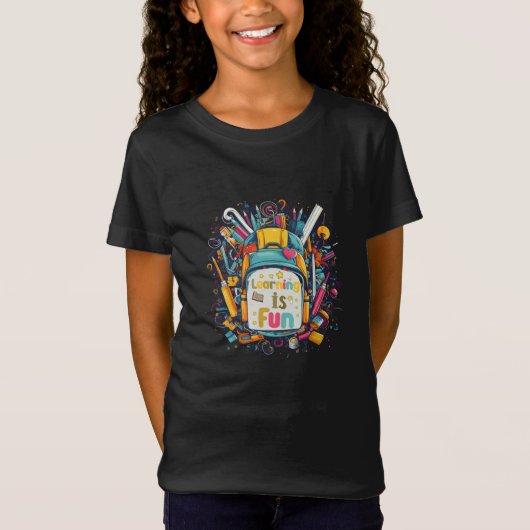 Leren is leuk terug naar school-Kinder T-shirt (Voorkant)