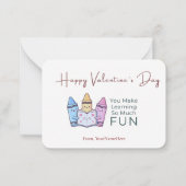 Leren Is Leuk Valentijnskaart Voor Leraren Notitiekaartje (Voorkant)